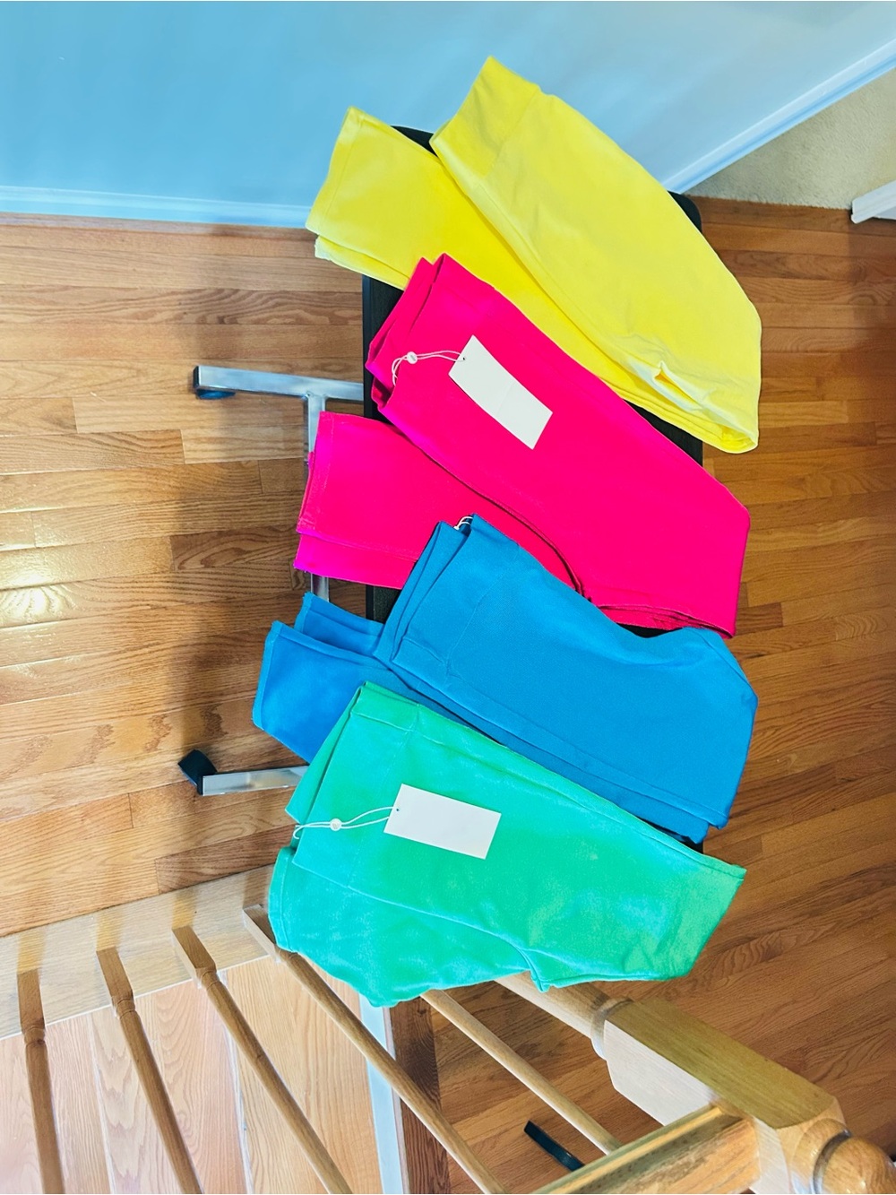 💚💛🩷🩵Bright Banned Leggings - Yellow, Pink, Turquoise and Green